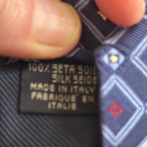 Canali Elegant Blue Geometric Patterned Tie - Made in Italy - Picture 7 of 9